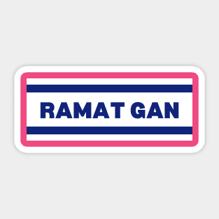 Ramat Gan City in Israel Flag Colors Sticker